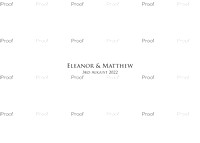 Eleanor & Matt's Album Proof